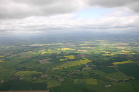 Yorkshire from the air.